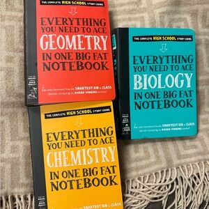 Big Fat Notebook Study Guide Set - Geometry, Biology, Chemistry